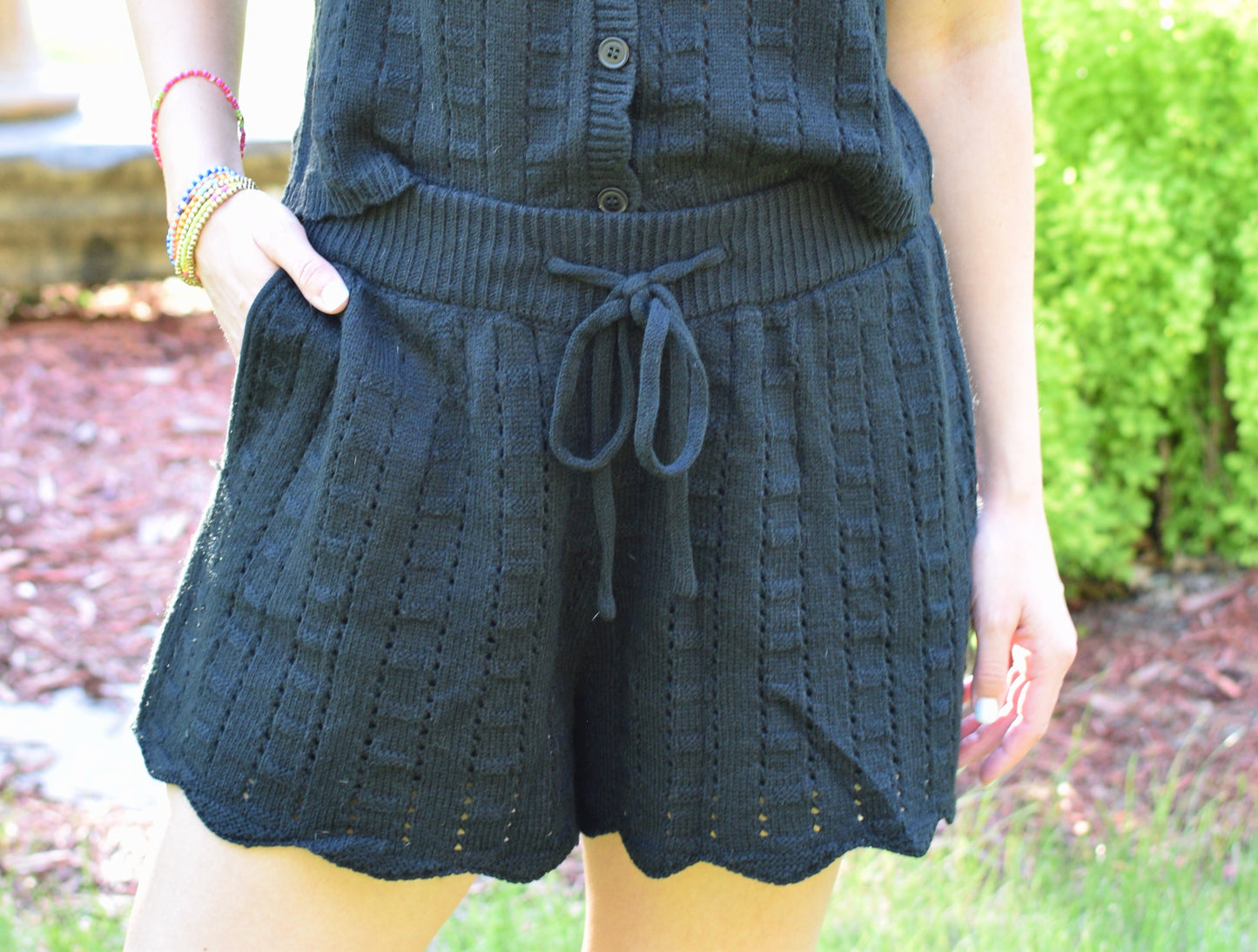 Pointelle Knit Shorts