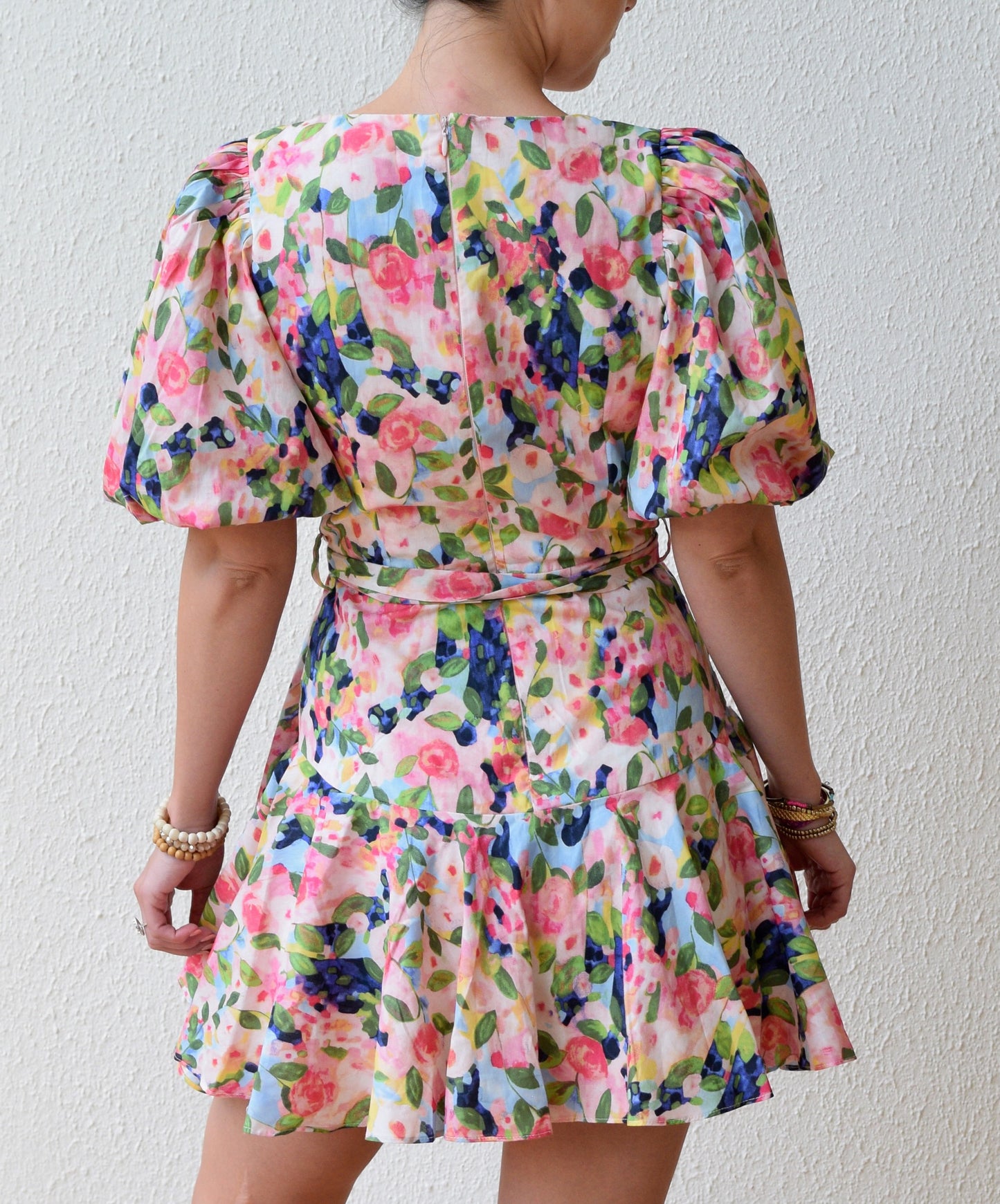 Spring Flowers Wrap Dress | Multicolor