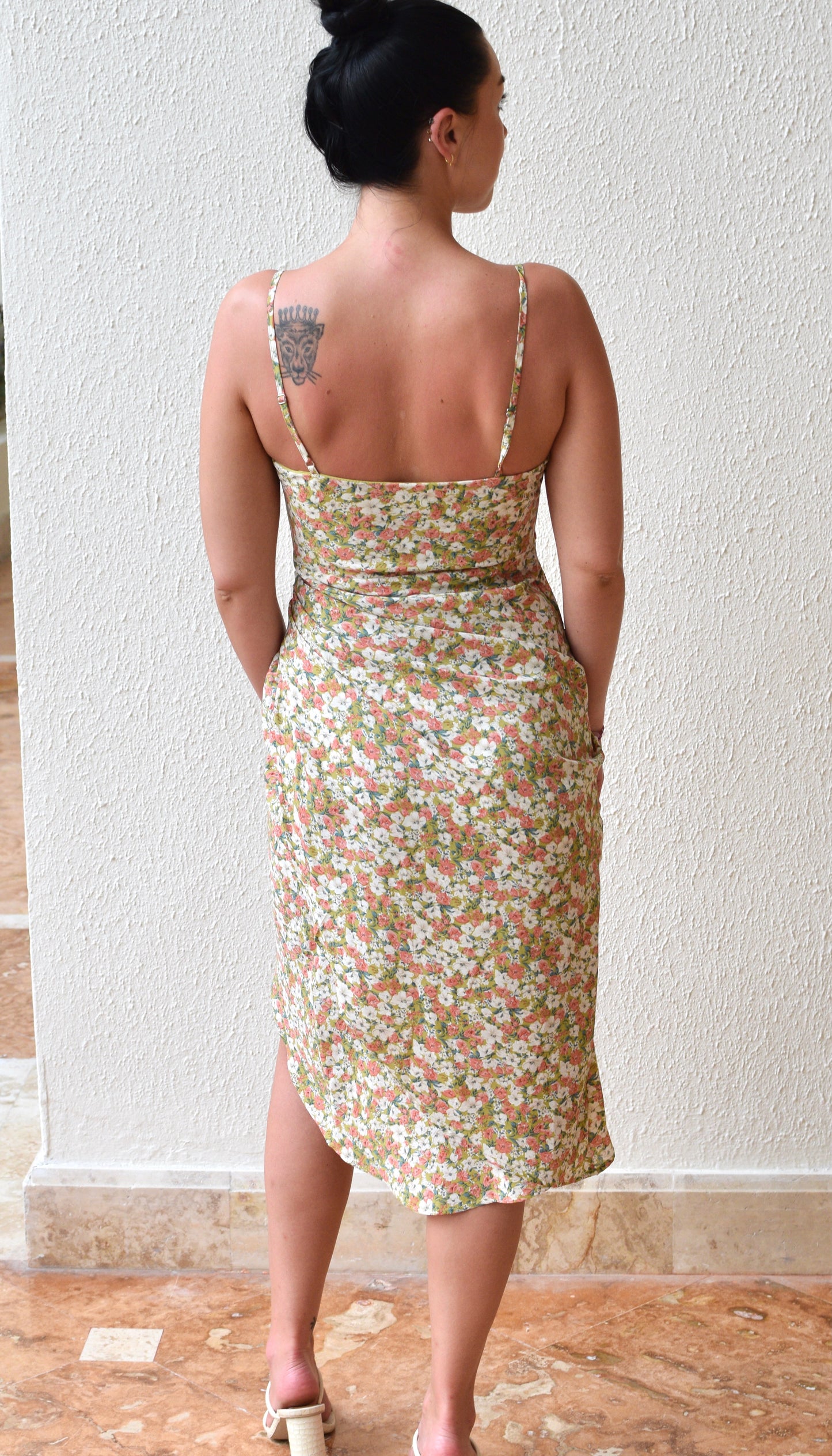 Floral Draped Dress | Kiwi