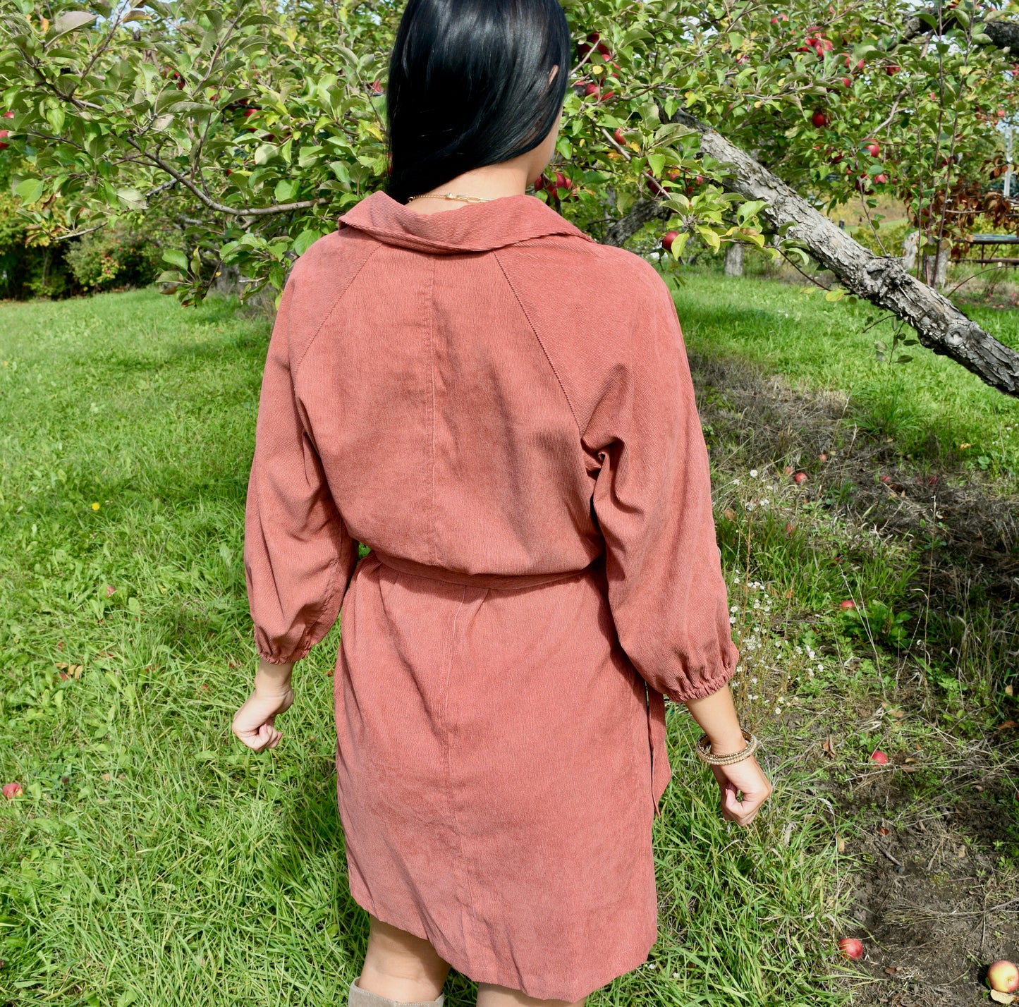 Corduroy Button Down Dress