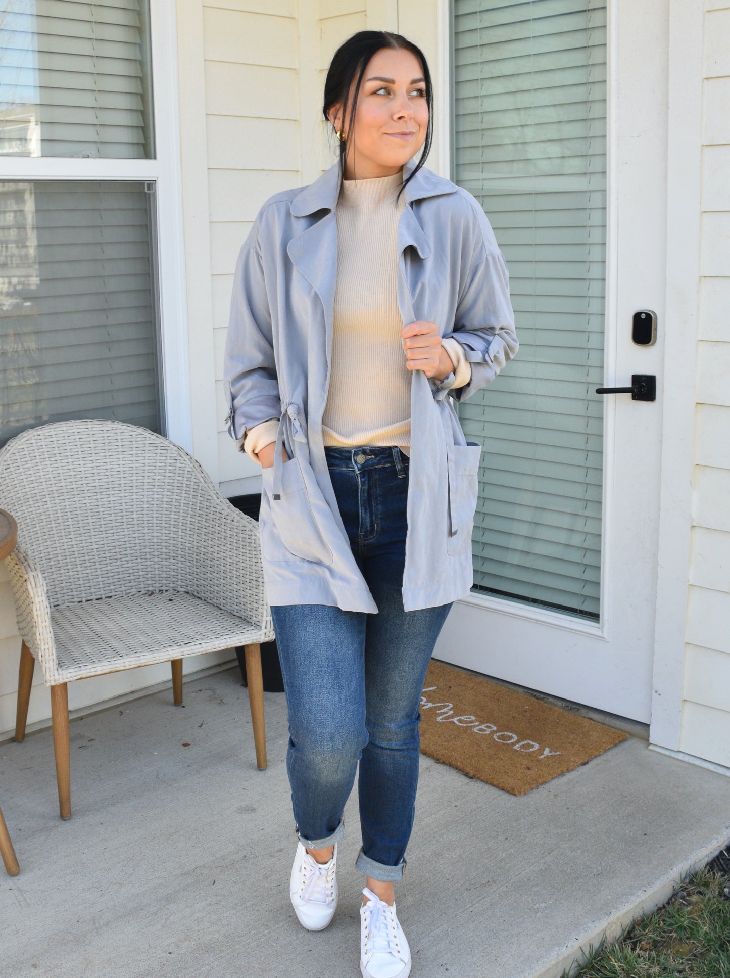 In A Rush Collard Jacket | Pewter