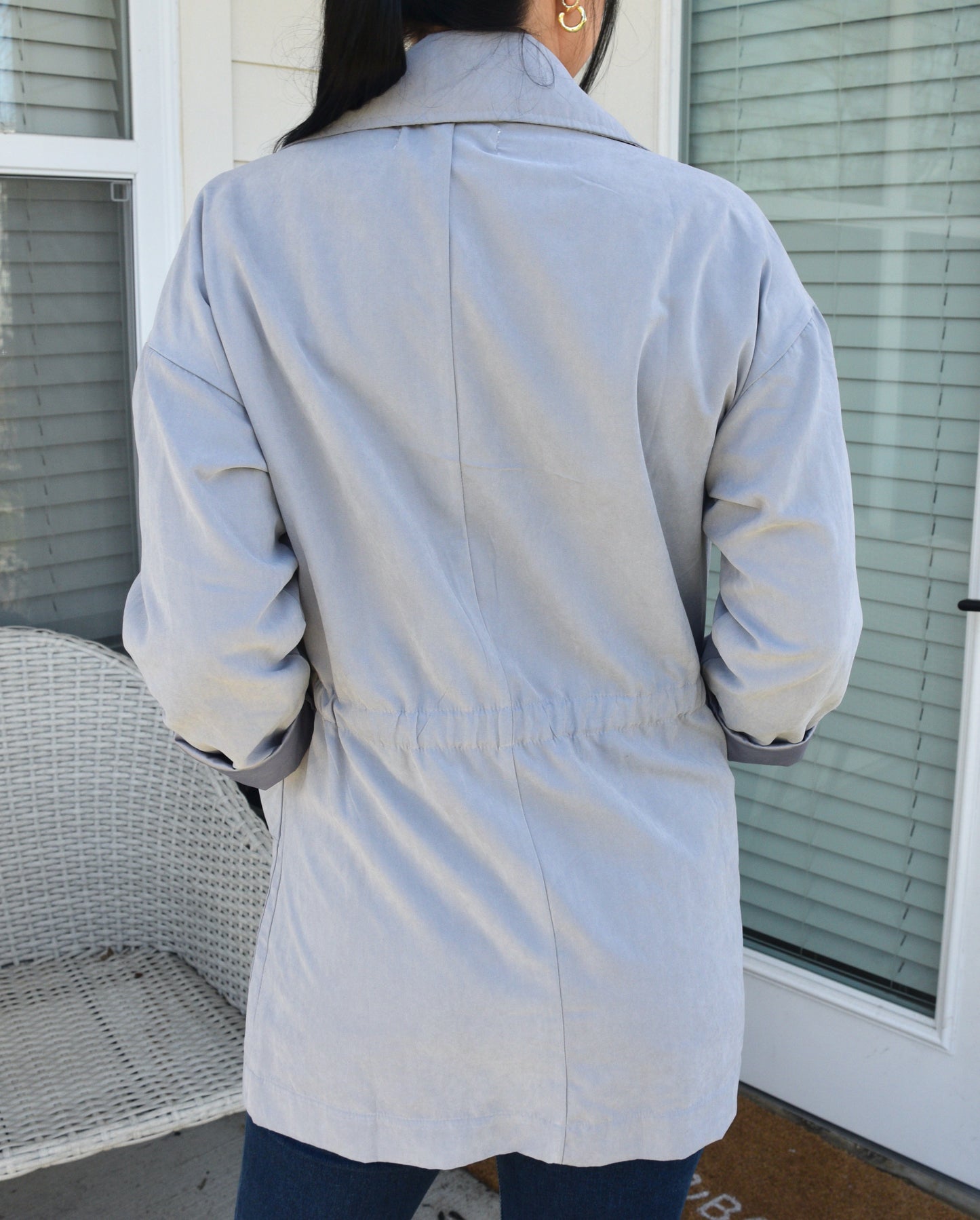 In A Rush Collard Jacket | Pewter