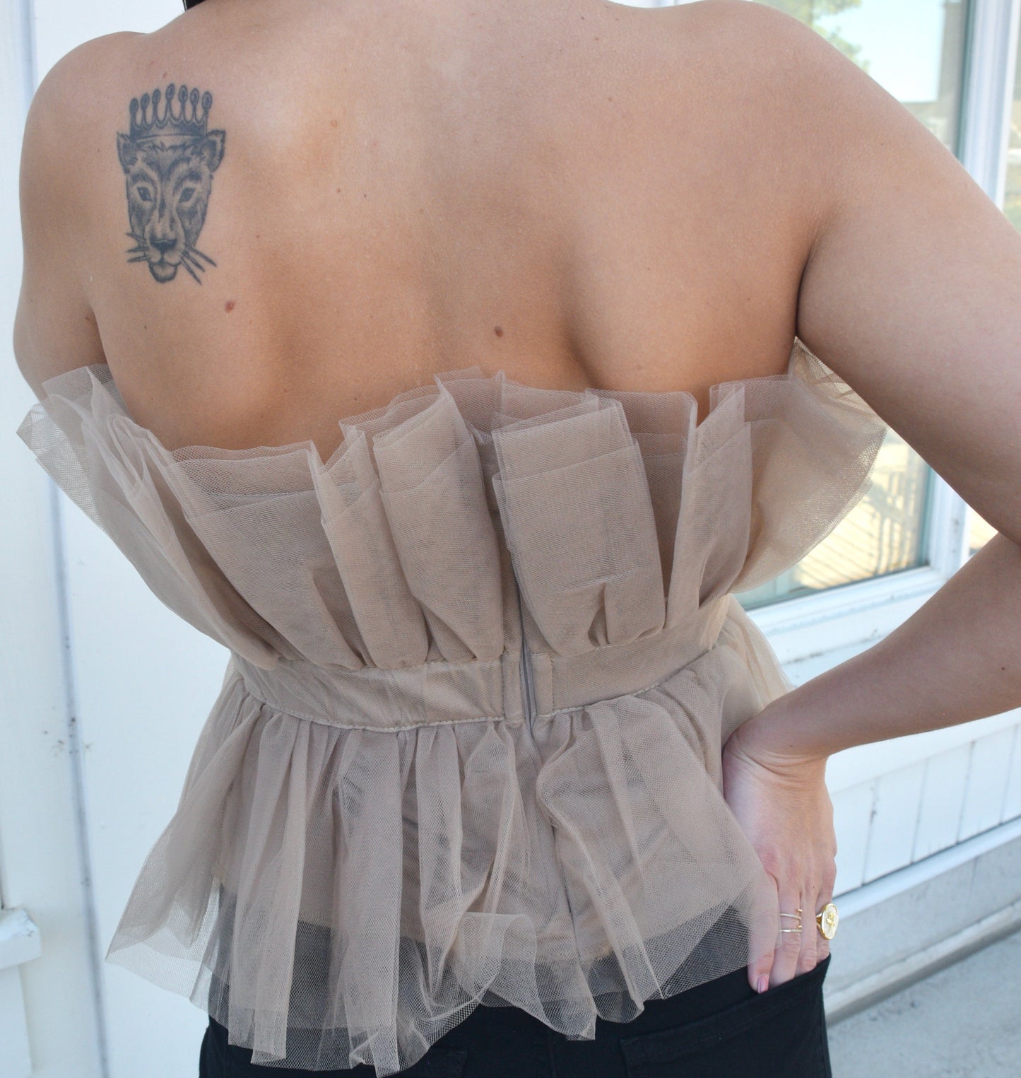 Life of the Party Top in Taupe