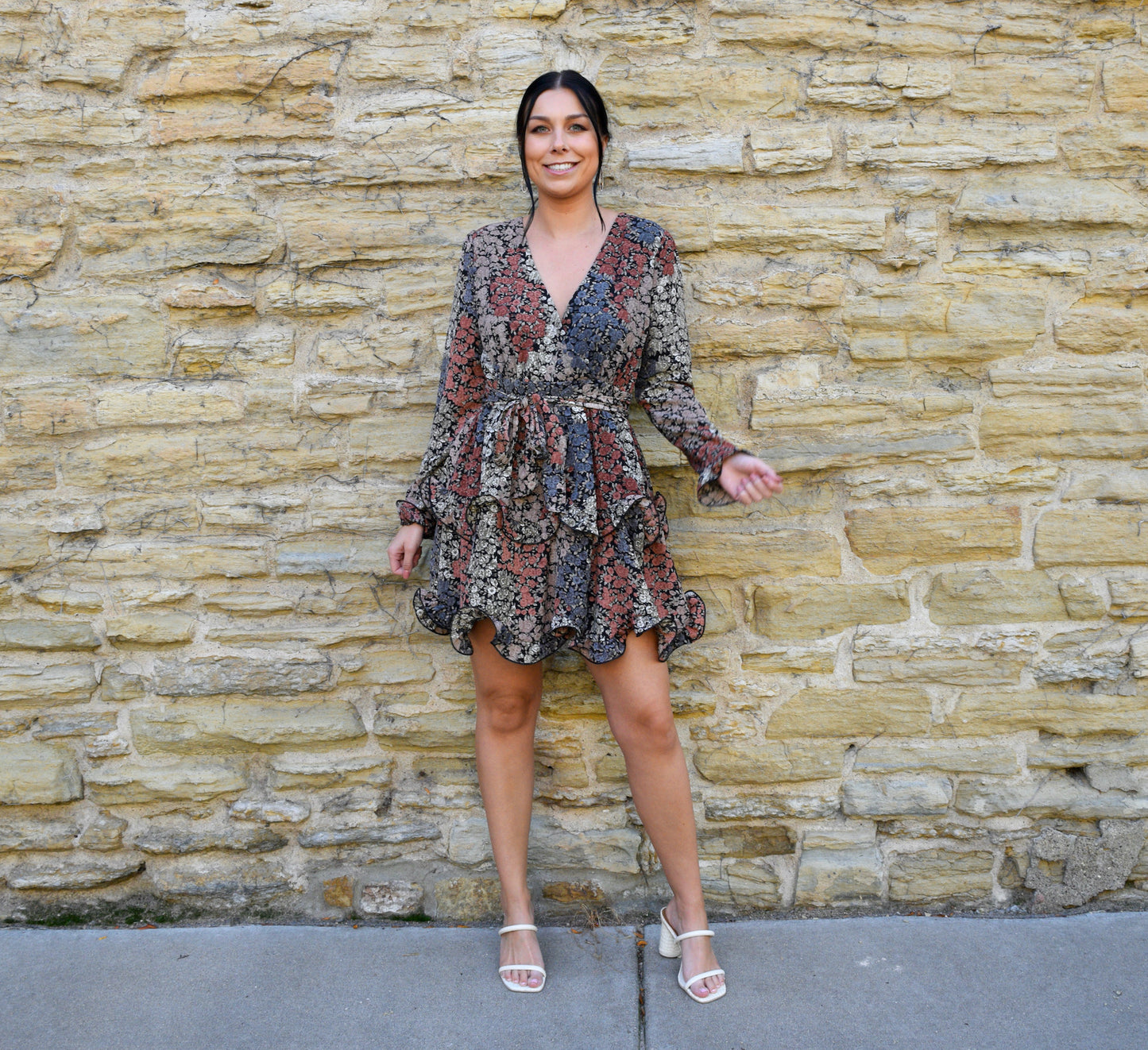 Floral Ruffle Mini Dress