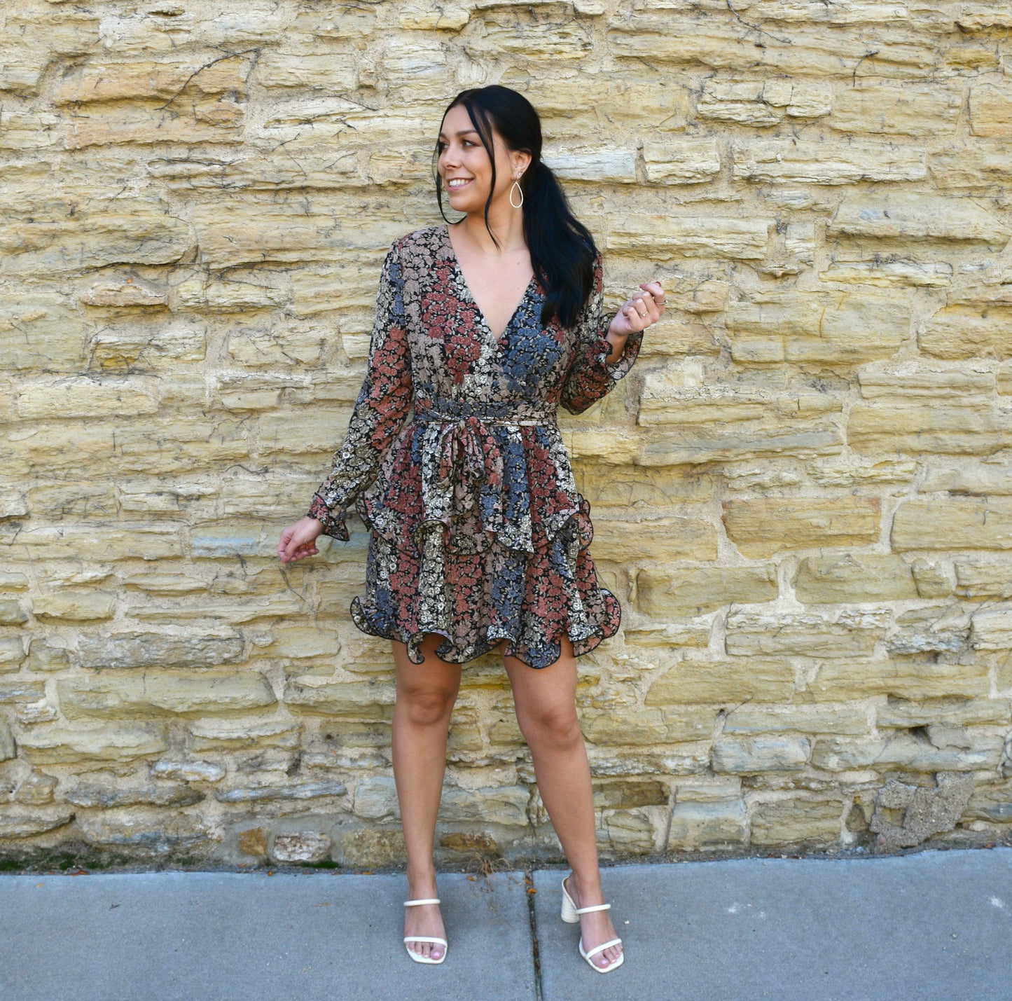 Floral Ruffle Mini Dress