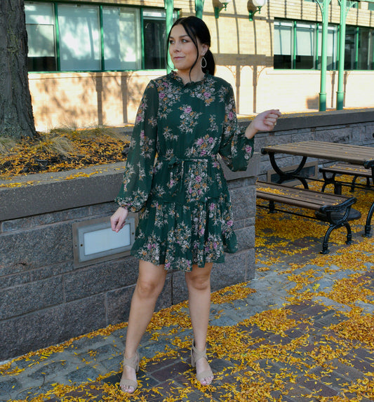 Sea Green Tiered Dress