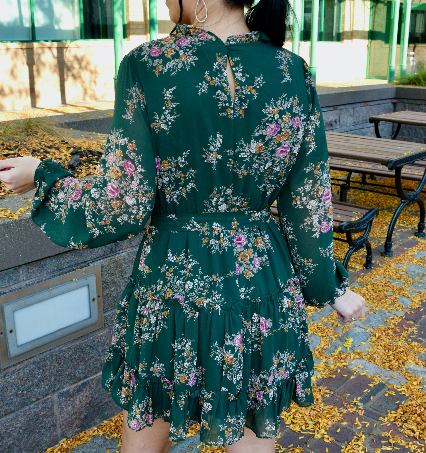 Sea Green Tiered Dress